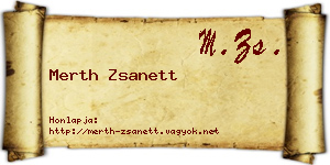 Merth Zsanett névjegykártya