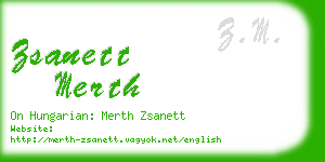 zsanett merth business card